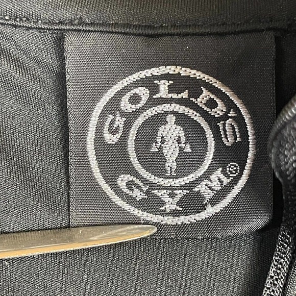 Gold's Gym Shirt Adult Medium Black Mock Neck Logo Long Sleeve Performance Women - Picture 7 of 10